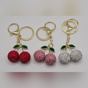 Cherry Bag Charm Keychain - 1 Per Purchase